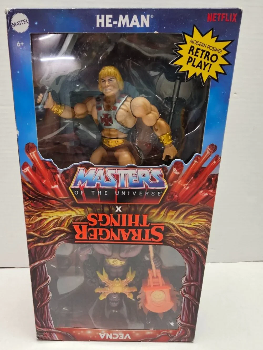 New Masters of the Universe Origins X Stranger Things Action 2 Pack He Man Vecna